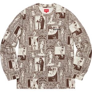 Supreme Salome Brown Long Sleeve Vintage Tee